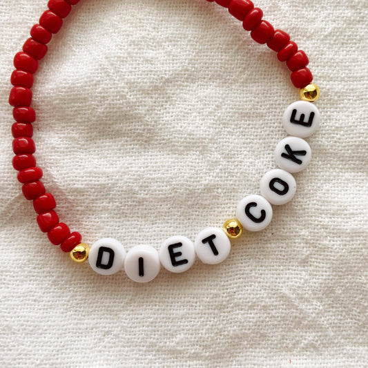Beaded Bracelet - Diet Coke