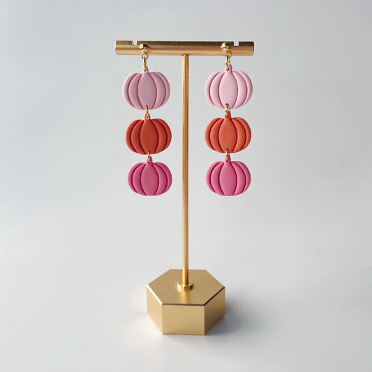 Pink Pumpkin Dangles