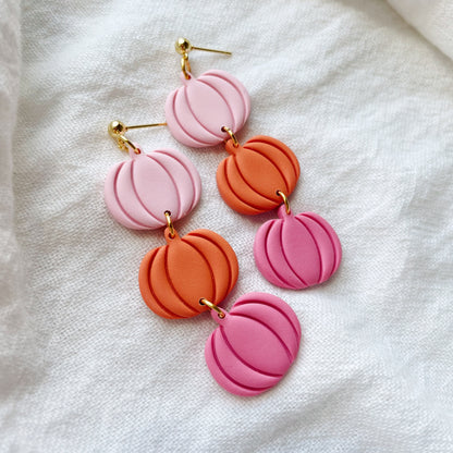 Pink Pumpkin Dangles