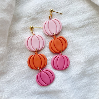 Pink Pumpkin Dangles