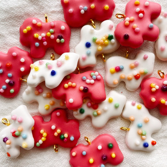 Swappable Earring Charm - Frosted Animal Cookie