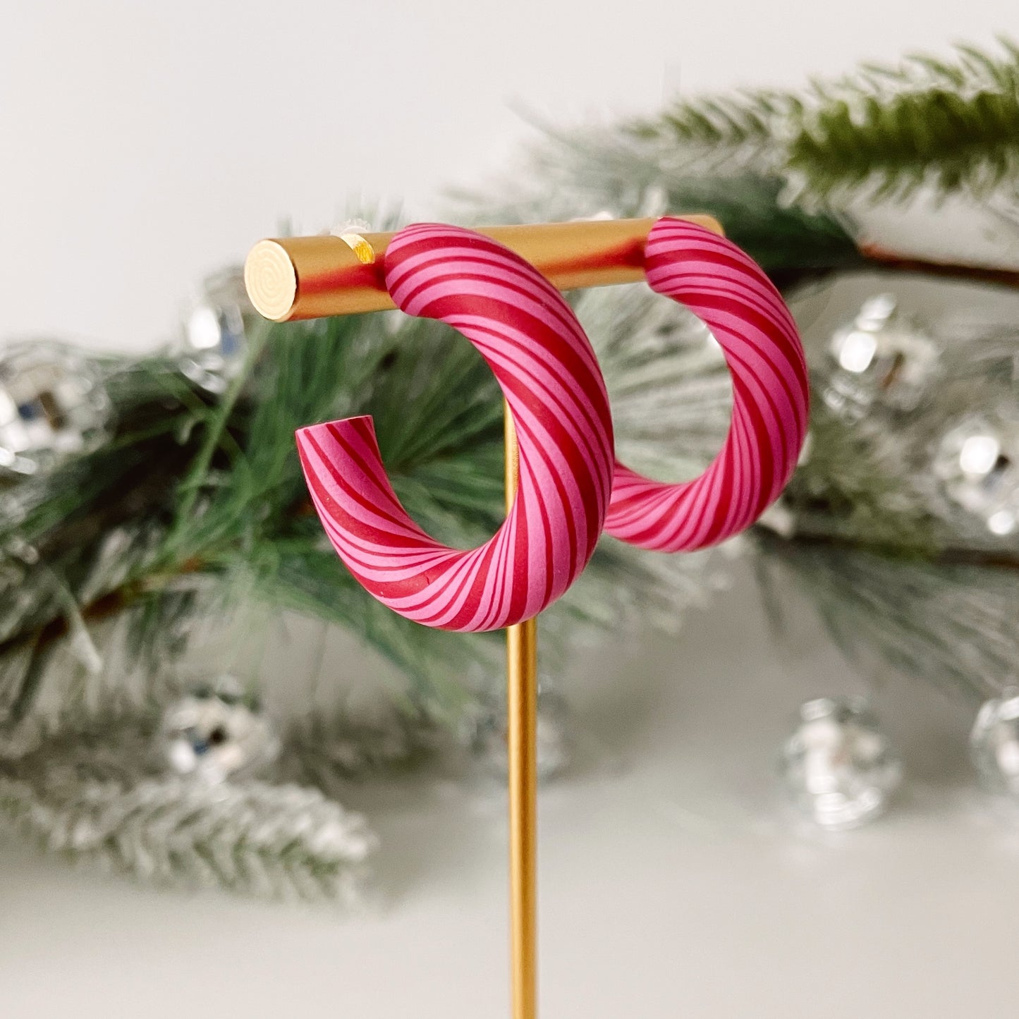 Candy Cane Hoops - Cinnamon
