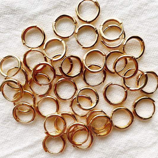 Swappable Earring Base - Gold-filled Clicker Hoops