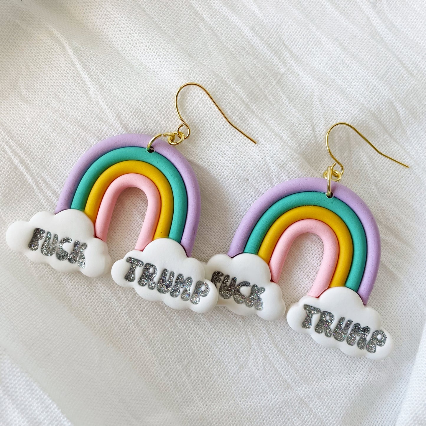 Fuck Trump Rainbow Dangles *PREORDER*
