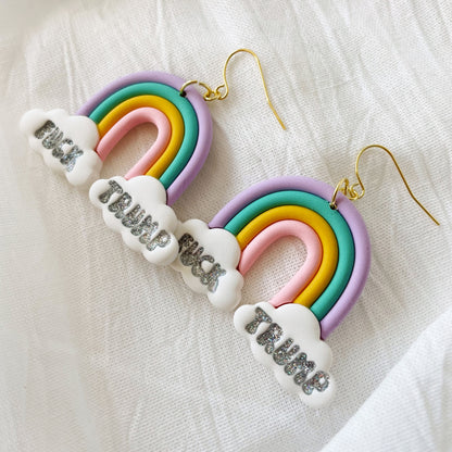 Fuck Trump Rainbow Dangles *PREORDER*