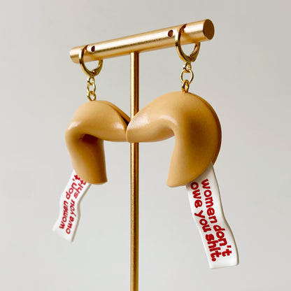 Feminist Fortune Cookie Dangles *PREORDER*
