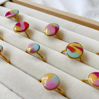 Tansy Colorful Swirl Ring