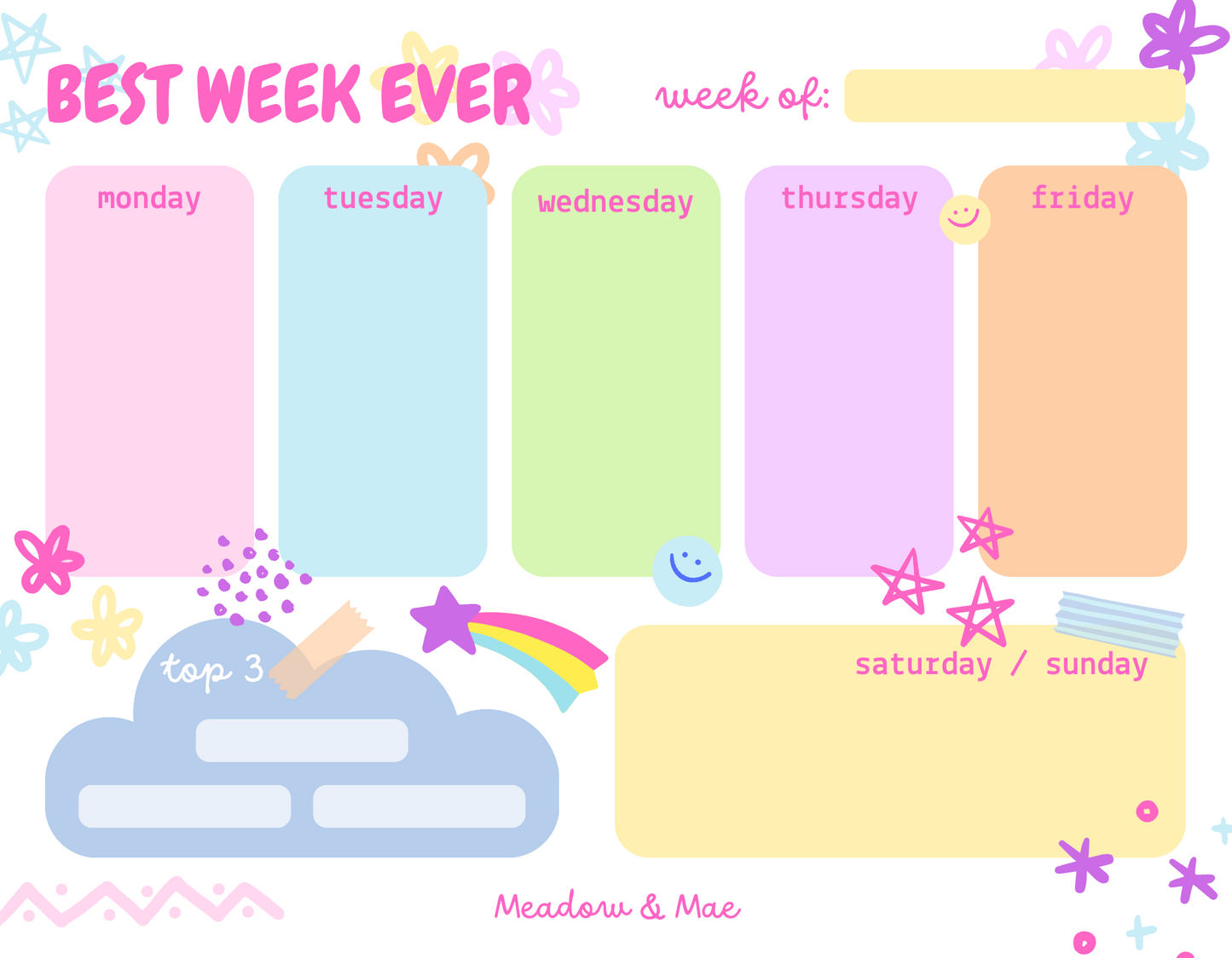 Weekly Planner Notepad